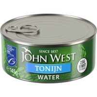 Een afbeelding van John West Tonijnstukken in water