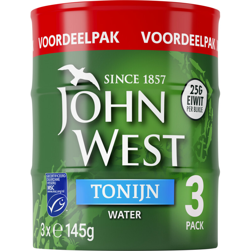 Een afbeelding van John West Tonijn in water 3-pack