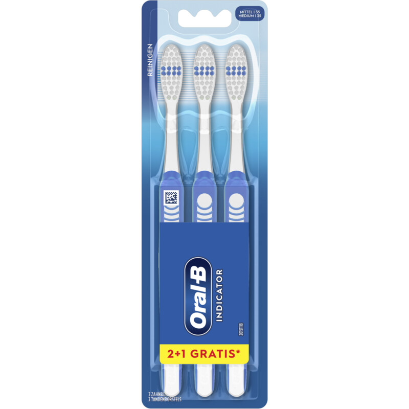 Een afbeelding van Oral-B 123 classic care tandenborstel 3-pack