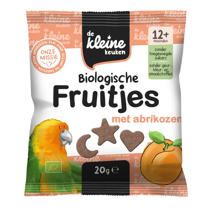Biologische fruitjes met abrikozen 12m+