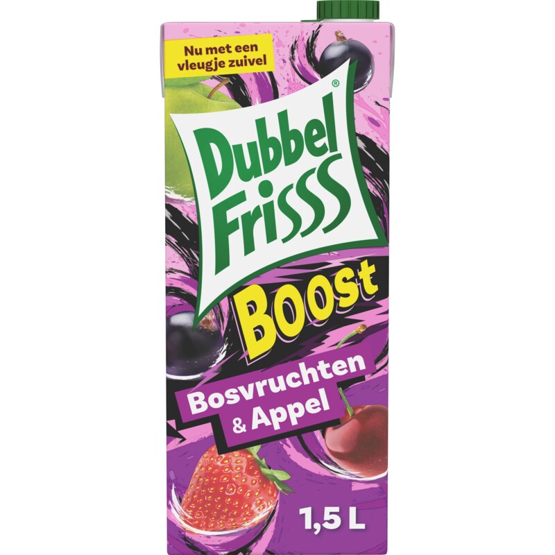 Een afbeelding van DubbelFrisss Boost bosvruchten & appel