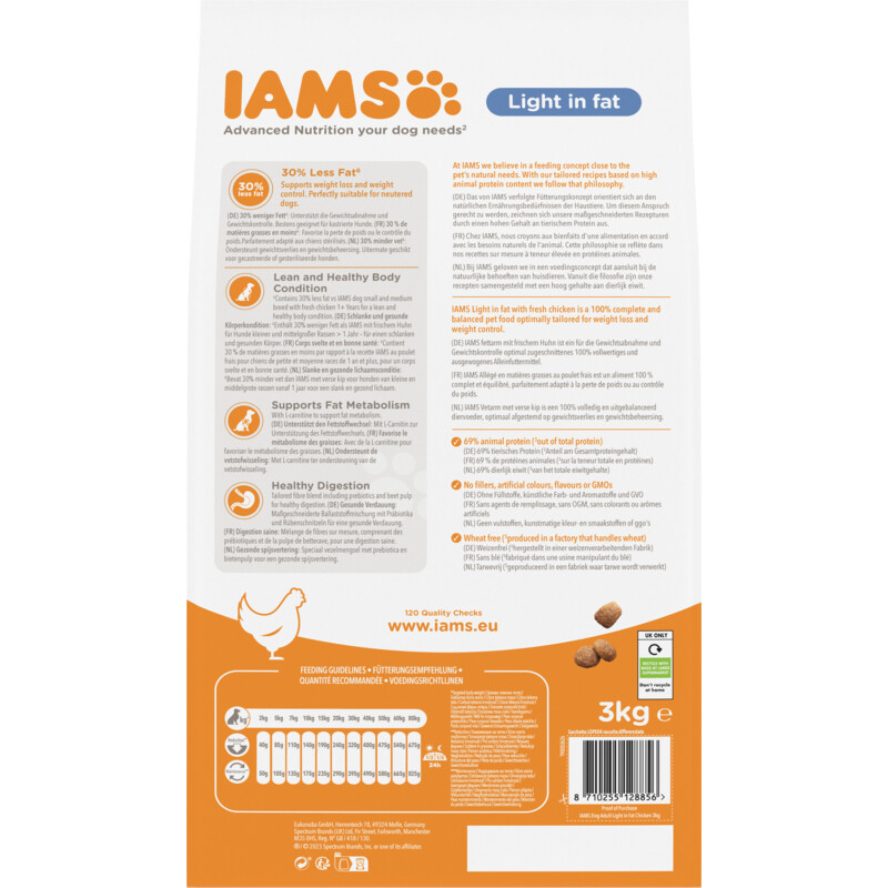 Een afbeelding van IAMS Advanced nutrition dog fresh chicken 1+
