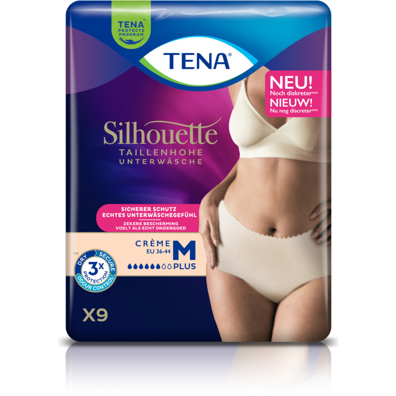 Een afbeelding van Tena Silhouette plus high waist crème M