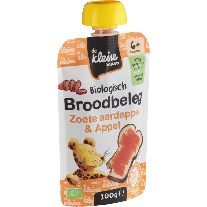 Een afbeelding van De Kleine Keuken Biologisch broodbeleg zoet aardappel 6m+