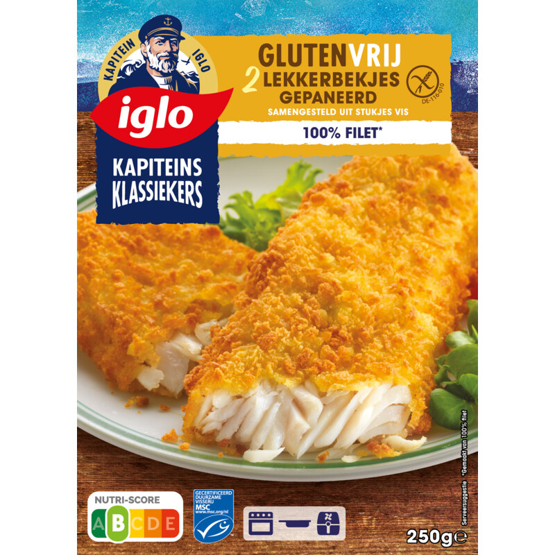 Een afbeelding van Iglo Glutenvrije lekkerbekjes gepaneerd