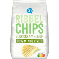 Een afbeelding van AH Ribbelchips sour cream & onion