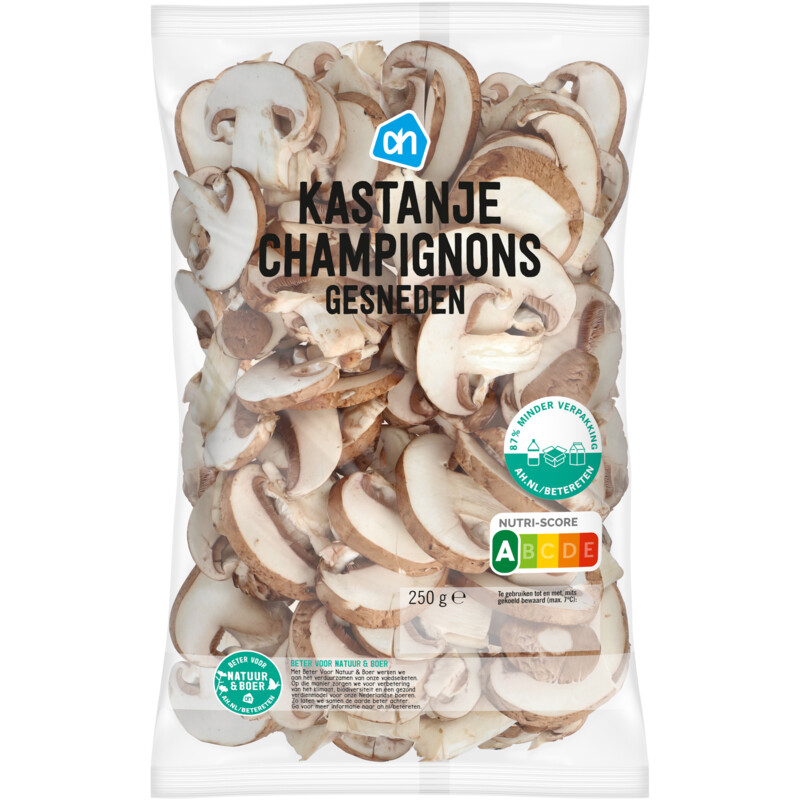 Een afbeelding van AH Kastanjechampignons gesneden