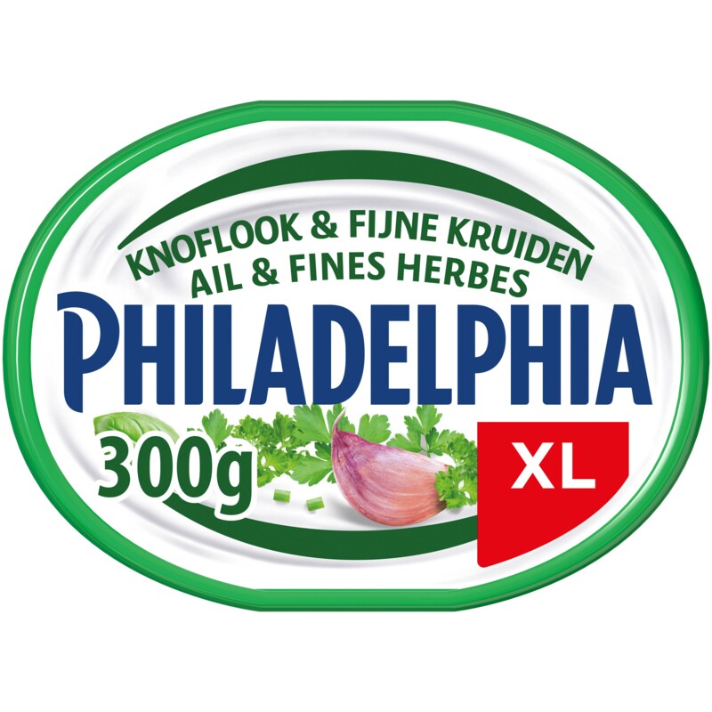 Een afbeelding van Philadelphia Knoflook & fijne kruiden XL