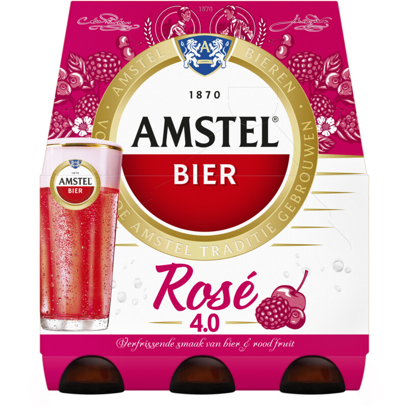 Een afbeelding van Amstel Rosé bier 6-pack