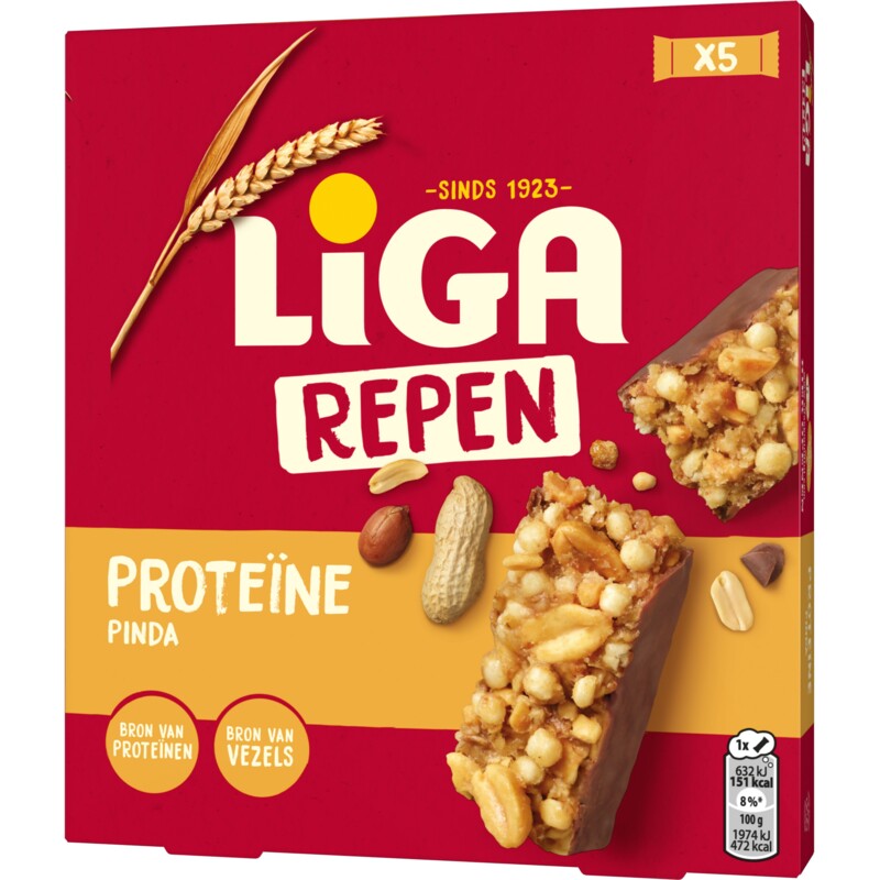 Een afbeelding van Liga Proteine reep pinda
