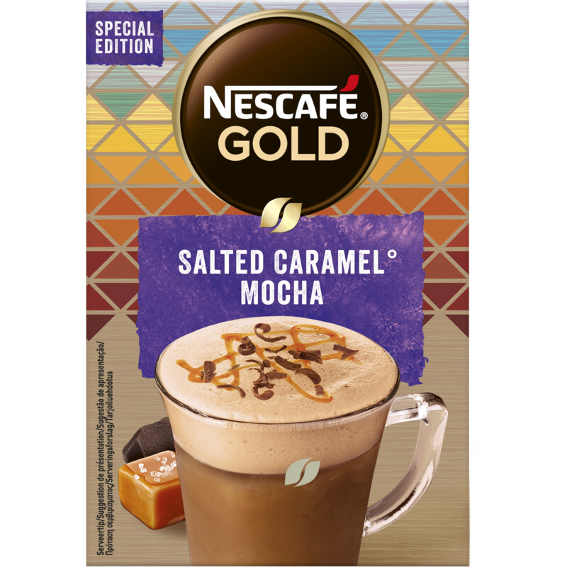 Een afbeelding van Nescafé Salted caramel mocha oploskoffie