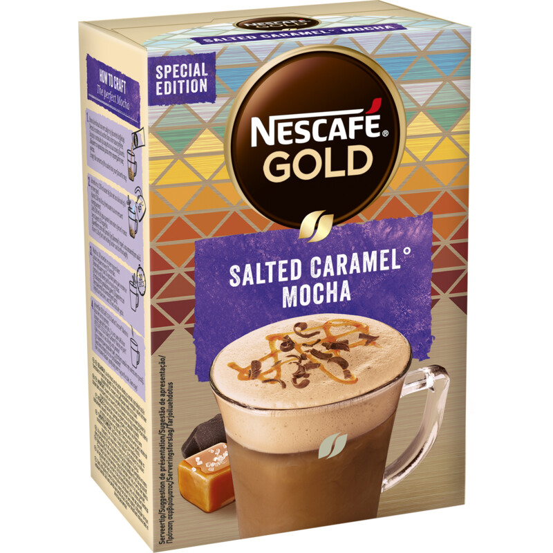 Een afbeelding van Nescafé Salted caramel mocha oploskoffie