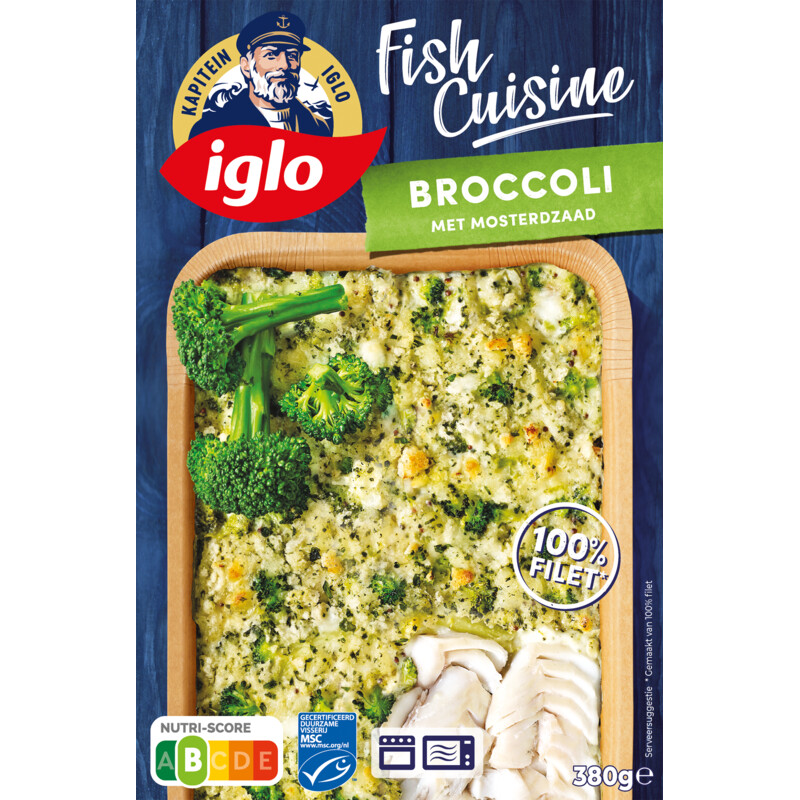 Een afbeelding van Iglo Fish cuisine broccoli