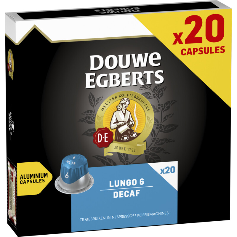 Een afbeelding van Douwe Egberts Lungo decaf capsules