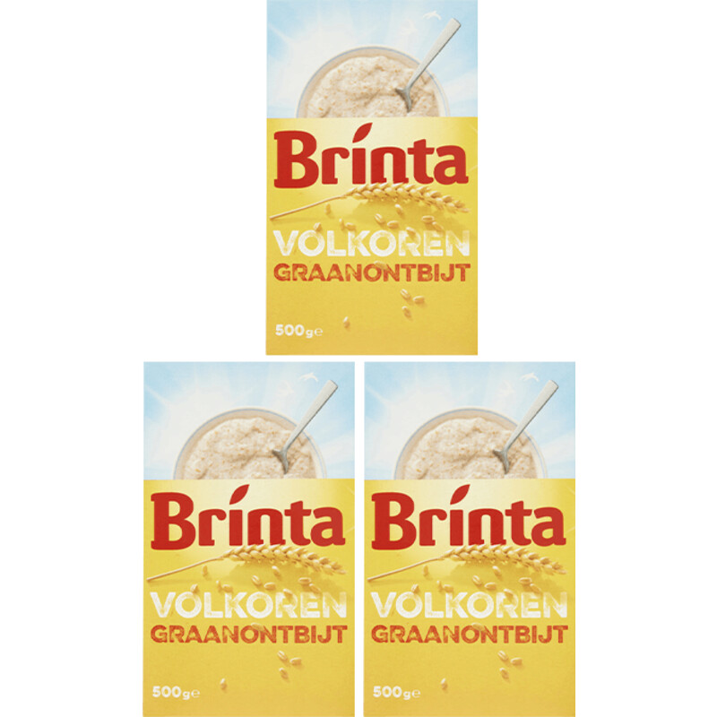 Een afbeelding van Brinta Volkoren graanontbijt 3-pack