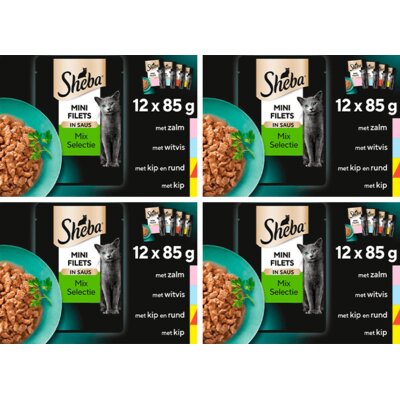 pdp-image-Sheba Kattenvoer Mix selectie in Saus 4-pack