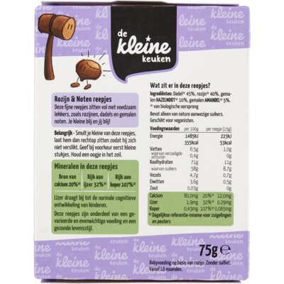 pdp-image-De Kleine Keuken Biologische rozijn & noten reepjes 18m+