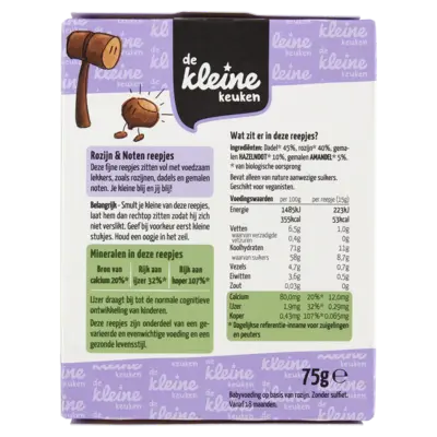 pdp-image-De Kleine Keuken Biologische rozijn & noten reepjes 18m+