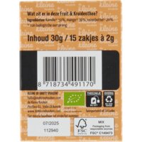 Een afbeelding van De Kleine Keuken Biologische fruit & kruidenthee 6m+