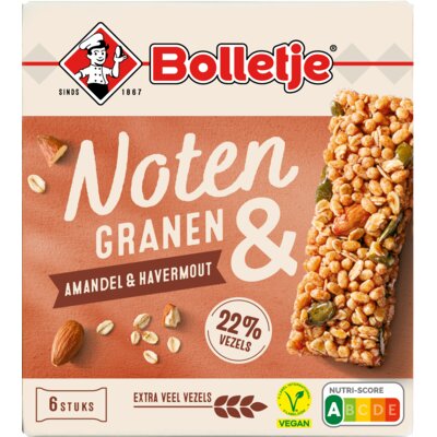 Noten &  granen repen amandel & havermout - 2338