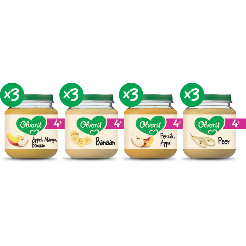 Een afbeelding van Olvarit Variatiemenu fruit 4m+