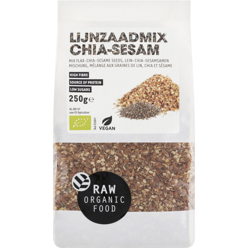 Een afbeelding van Raw Organic Food Lijnzaadmix chia-sesam bio