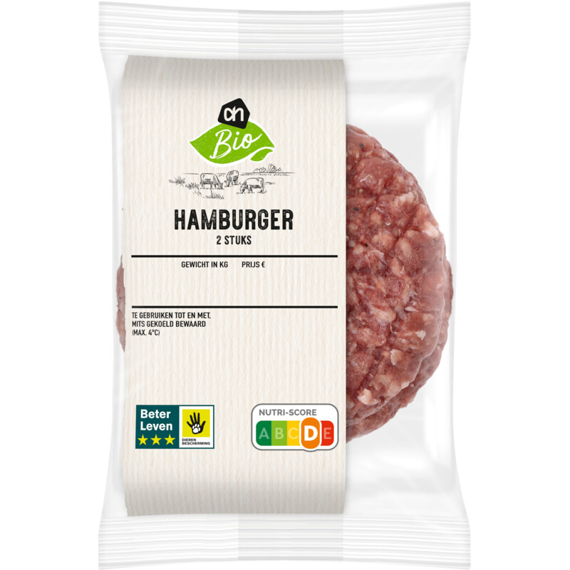 Een afbeelding van AH Biologisch Hamburger 2 stuks