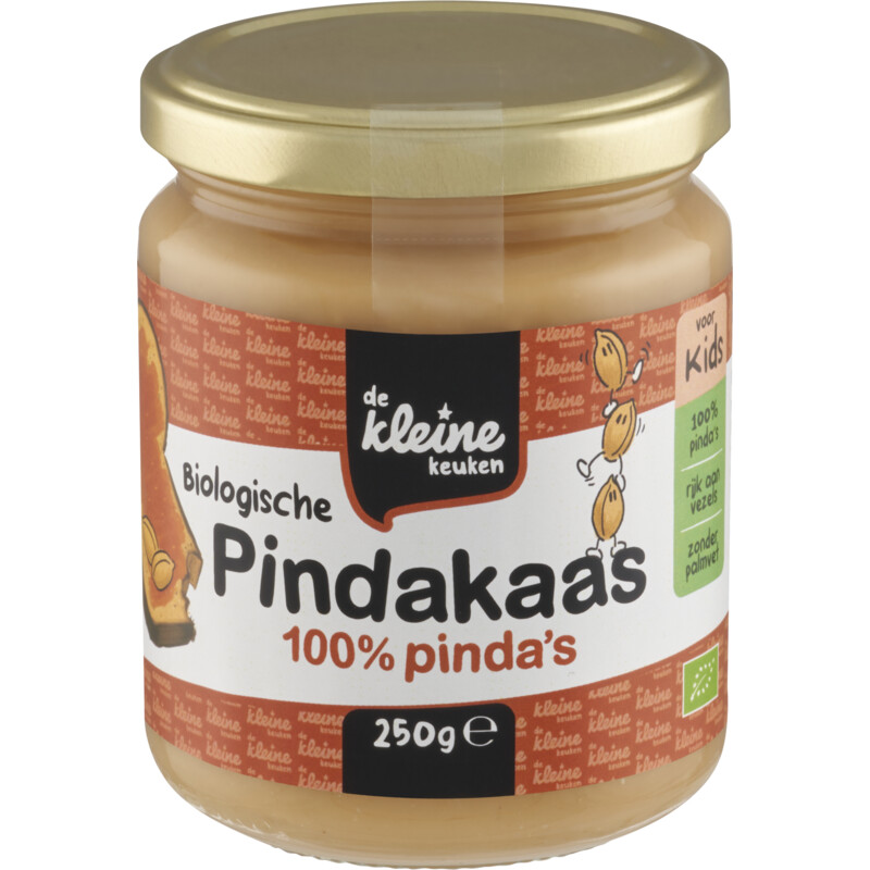 Een afbeelding van De Kleine Keuken Biologische pindakaas 100% pinda's kids