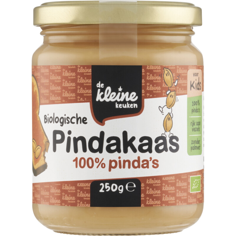 Een afbeelding van De Kleine Keuken Biologische pindakaas 100% pinda's kids