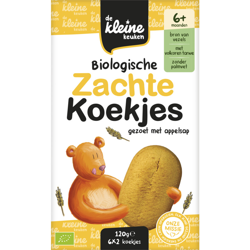 Een afbeelding van De Kleine Keuken Biologische zachte koekjes 6m+