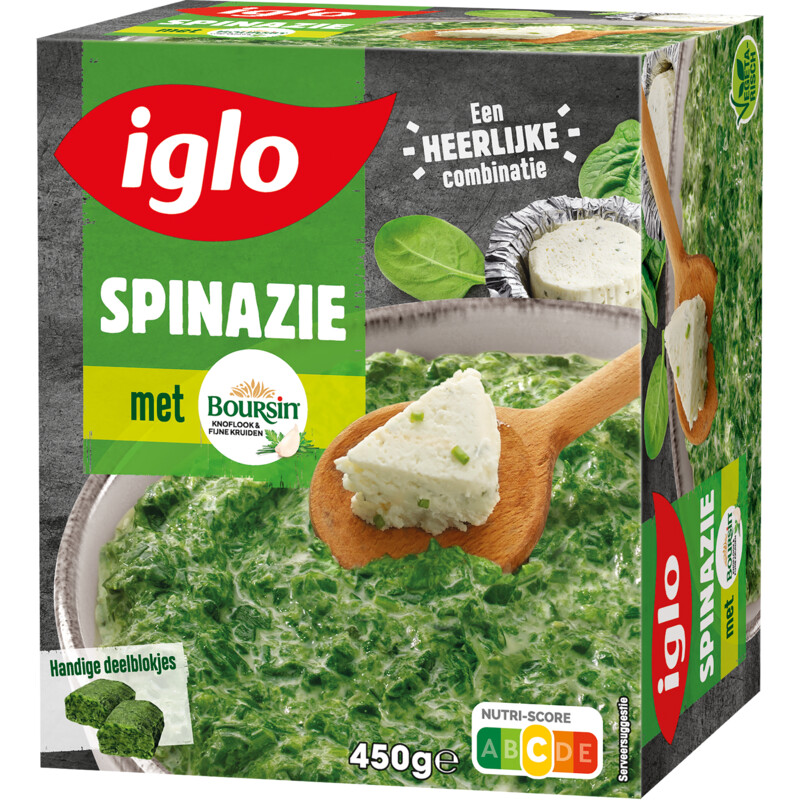 Een afbeelding van Iglo Fijngehakte spinazie met boursin