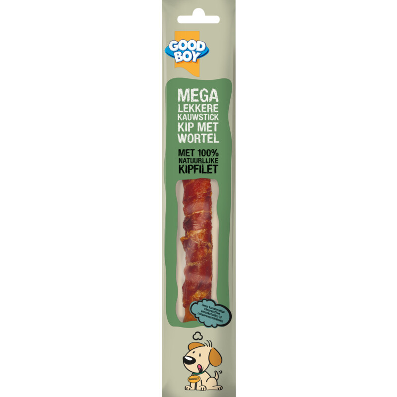 Een afbeelding van Good boy Mega chewy chicken with carrot stick