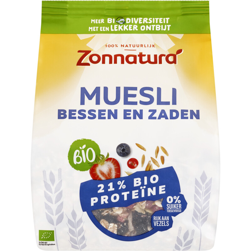 Zonnatura Muesli bessen en zaden proteïne