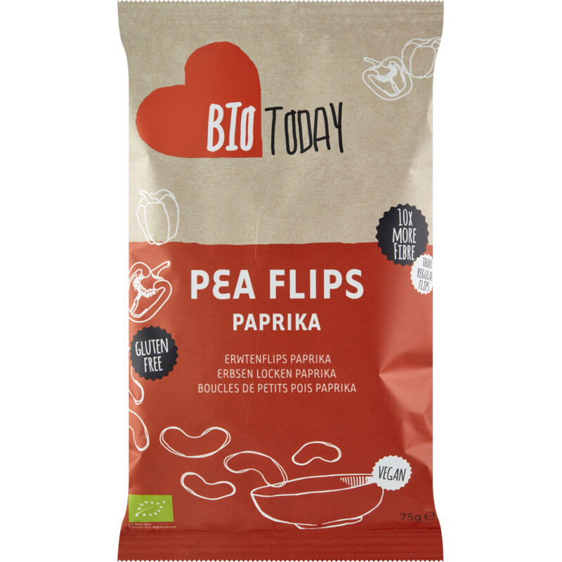 Een afbeelding van BioToday Erwtenflips paprika