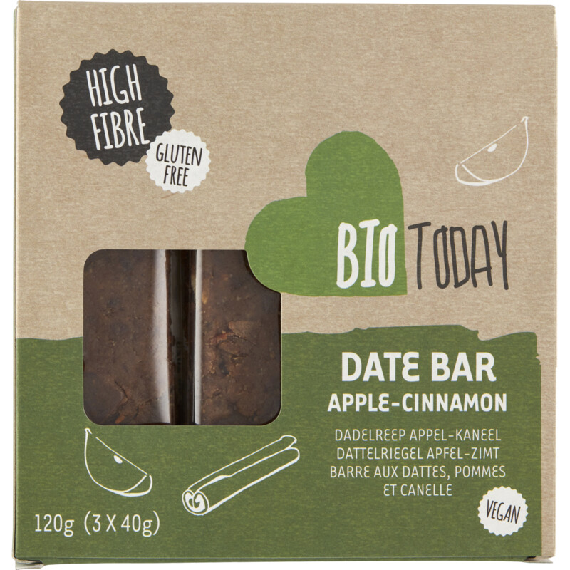 Een afbeelding van BioToday Dadelreep appel-kaneel