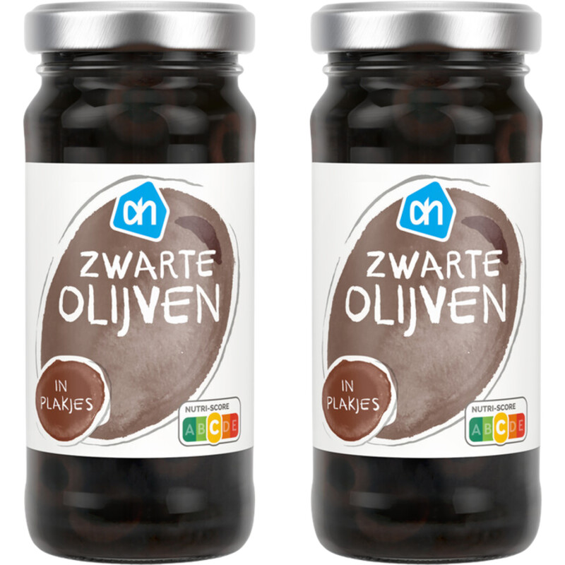 Een afbeelding van AH Zwarte olijven plakjes 2-pack