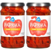 Een afbeelding van AH Paprika rode reepjes 2-pack