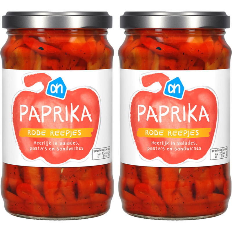 Een afbeelding van AH Paprika rode reepjes 2-pack