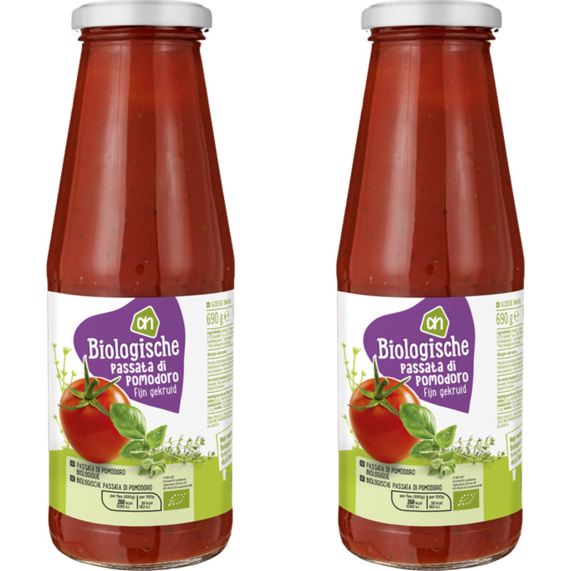 Een afbeelding van AH Biologisch Passata di pomodoro fijn gekruid 2-pack