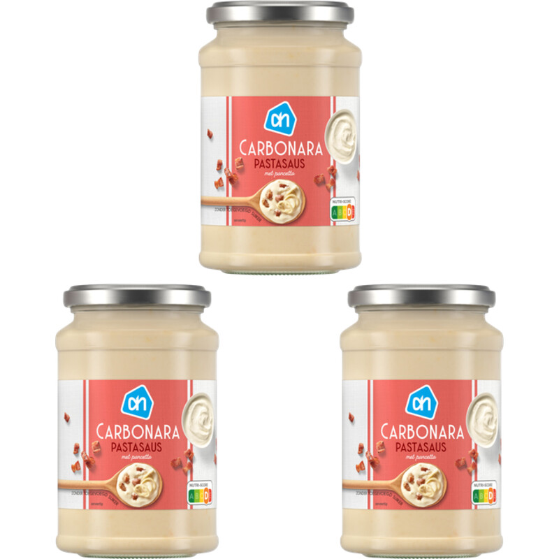 Een afbeelding van AH Pastasaus carbonara 3-pack