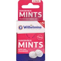 Een afbeelding van Wilhelmina Suikervrije mints framboos rode bes