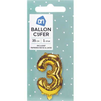 pdp-image-AH Folieballon nr 3 goud 36cm