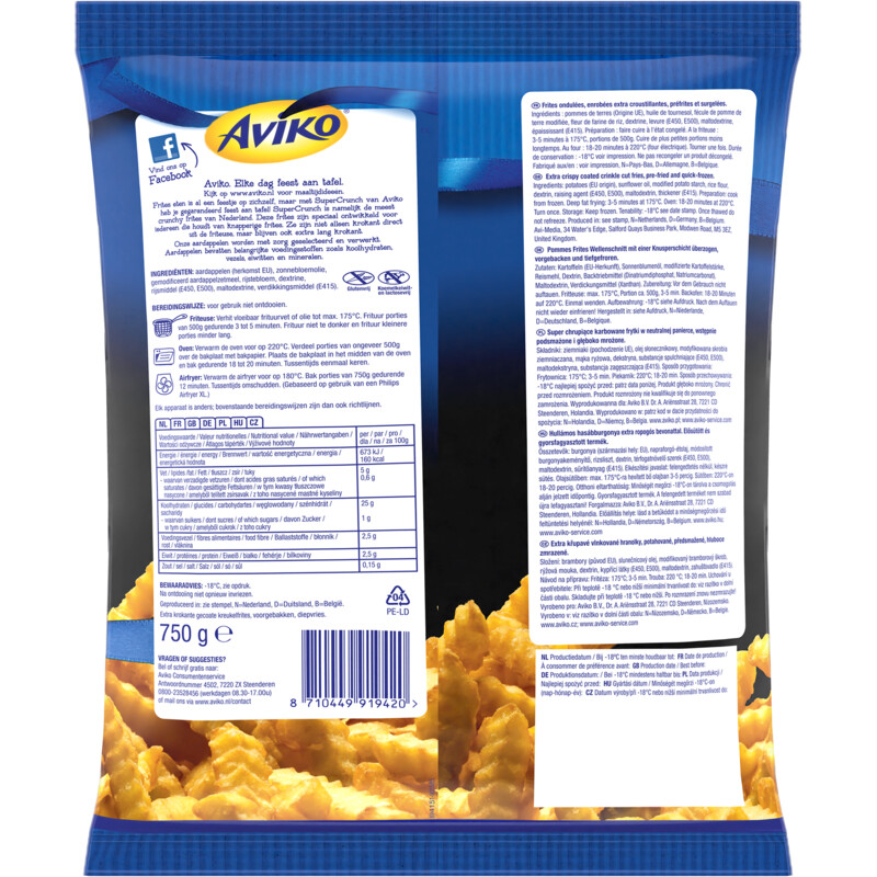 Een afbeelding van Aviko Supercrunch originals kreukel friet