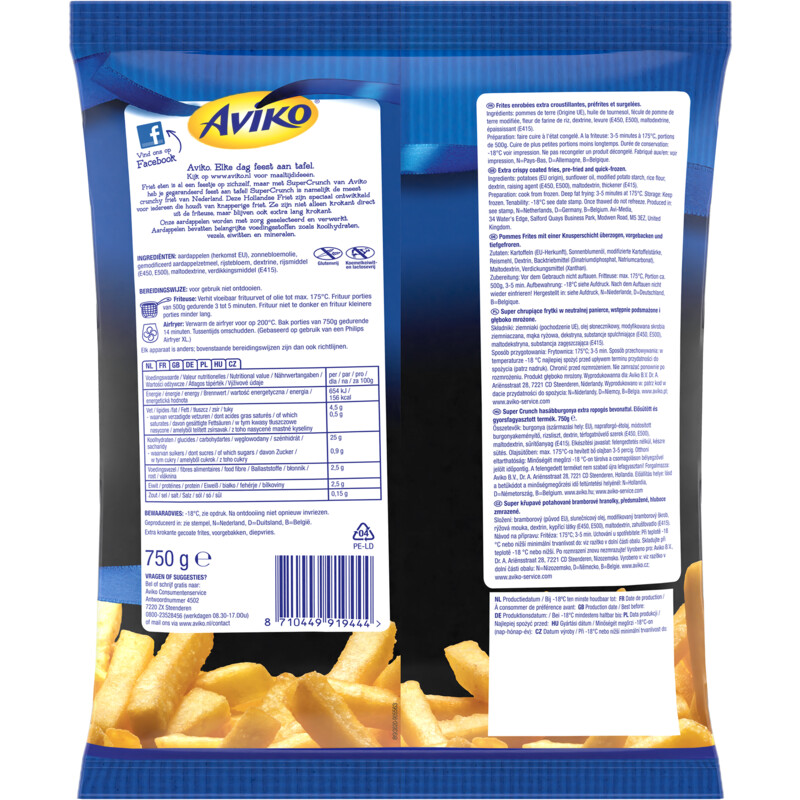 Een afbeelding van Aviko Supercrunch originals Hollandse friet