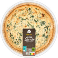 Een afbeelding van AH Quiche zalm spinazie