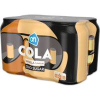 Een afbeelding van AH Cola zero sugar vanilla 6-pack