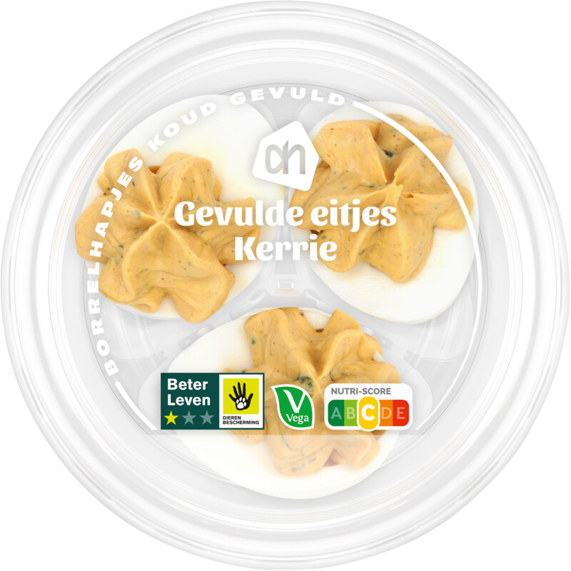 Een afbeelding van AH Gevulde eitjes kerrie