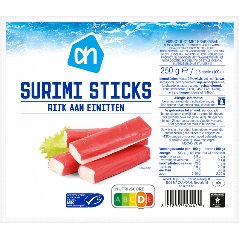 Een afbeelding van AH Surimi sticks