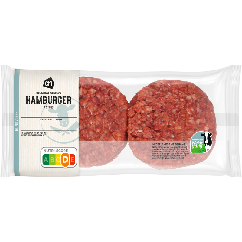 Een afbeelding van AH Runder hamburger 4 stuks