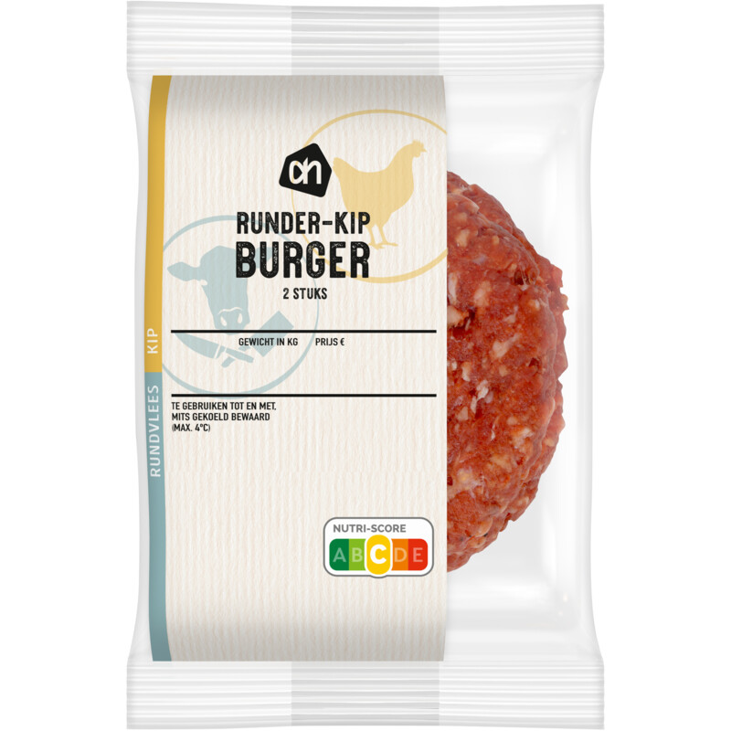 Een afbeelding van AH Runder-kipburger